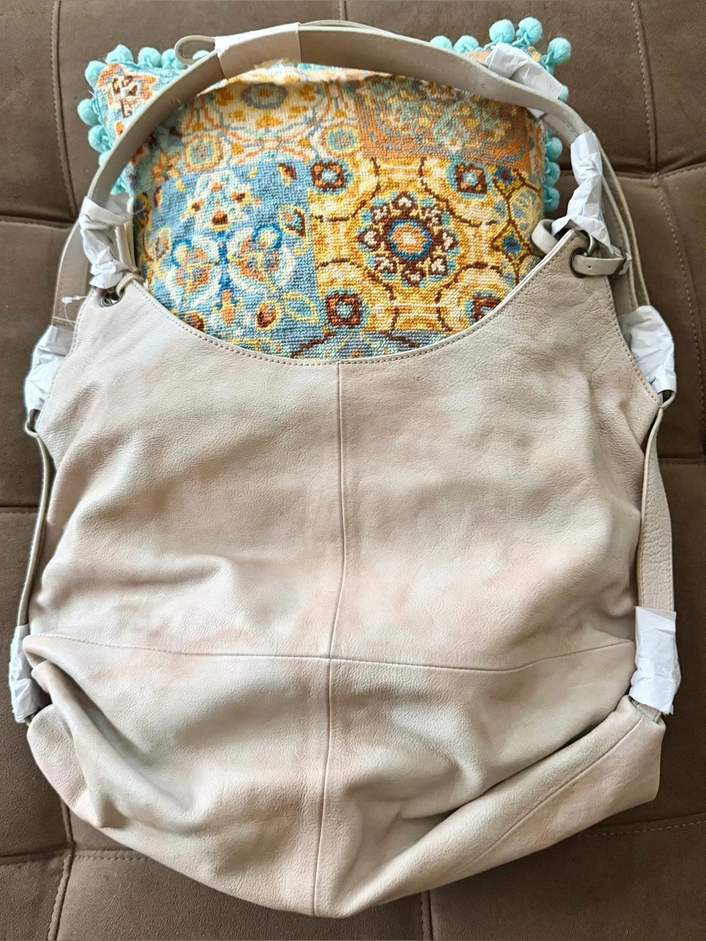 Free People We the Free Leather Sabine Slouchy Hobo Bag NWT